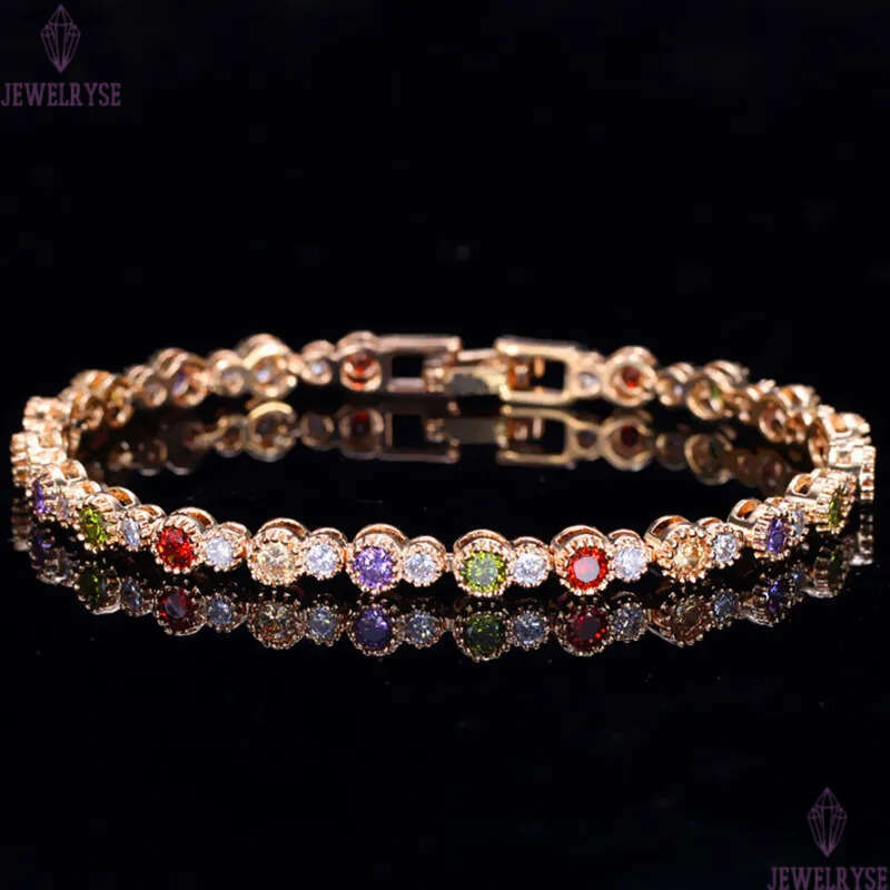 womens love tennis bracelet designer colorful red green white AAA cubic zirconia champagne luxury fashion copper bracelets jewelry valentines day gift