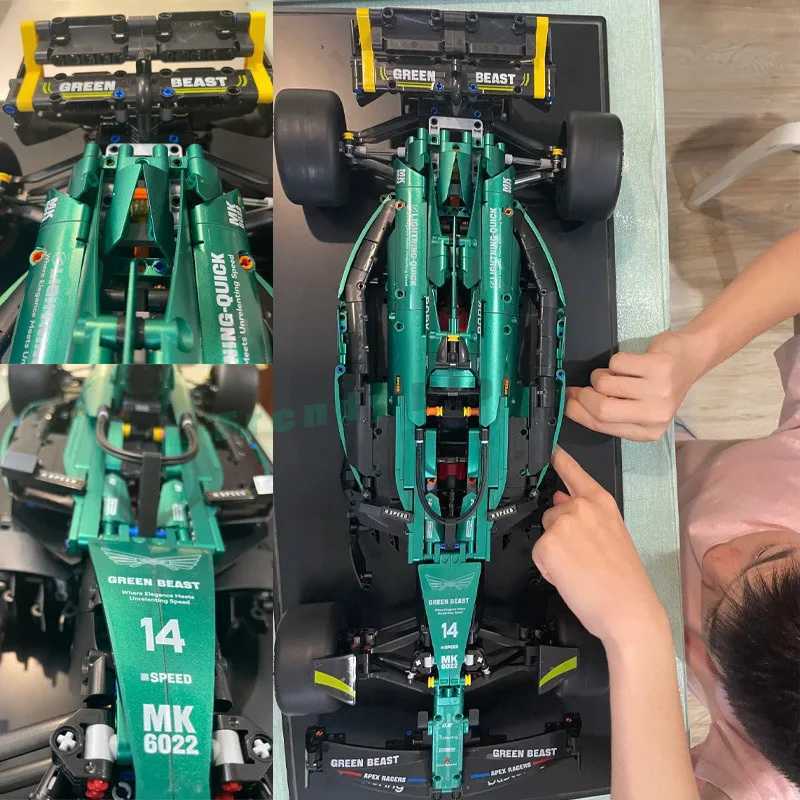 MK6022 1919PCS 18 Martin Aramco AMR24 Building Blocks MOC Technic F1 Car Toys Gifts for Boys Kids W251204