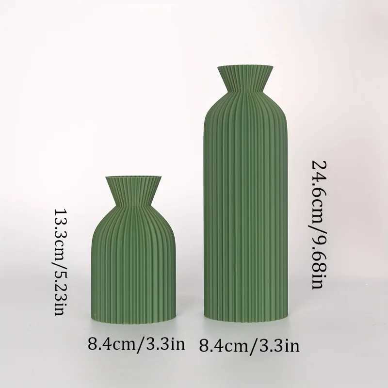 Set of 2 Bohen Style Vases Elegant Plastic Cups for Dried Flowers Suitable for Caf Decoration H251204