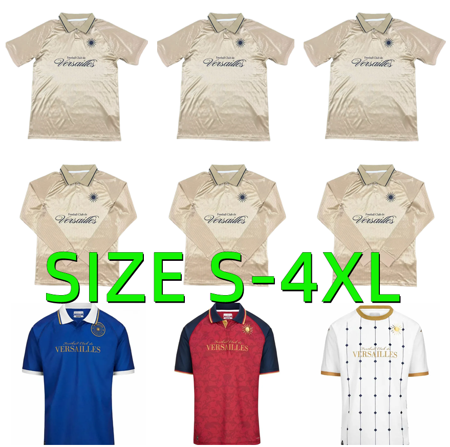 24 25 26 Versailles Soccer Jerseys 2024 2025 2026 MBEMBA BAGHDADI KODJIA GUIRASSY RENAUD BASQUE KARAMOKO CALVET Home Away FC Versailles Football Shirts Men Uniforms