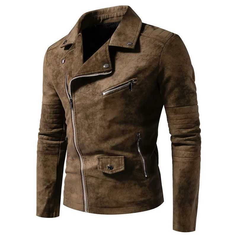 Clothes for Man Stylish Formal Leather Jacket Man Cool Leather Jacket Man Mens Zipper Jacket Man Retro Leather JacketsT251204