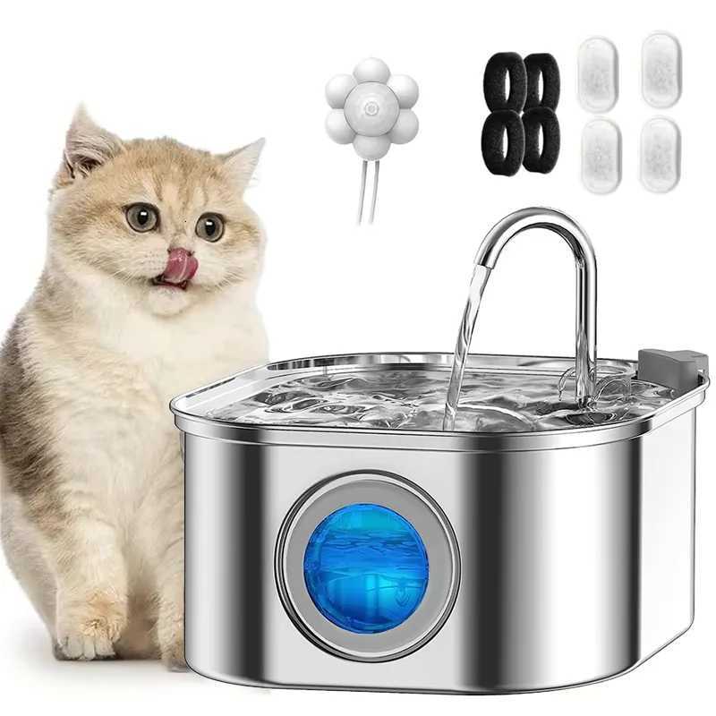 Cat Water Fountain 32L Stainless Steel Pet Water Fountain Dog Water Dispenser Automatic Cat Fountain Dog Bowls Cat Products M251204