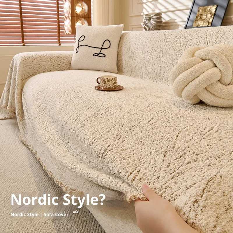 Elegant Stitch Chenille Sofa Cover Cat Proof Reversible Slip Resistant Protector for Loveseat 2 3 4 Seater Sofa M251204 - view 3