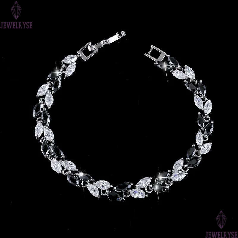 Fashionable designer jewelry Leaf Charm bracelet Silver White Blue AAA Cubic Zirconia Copper Top Quality Brass Bracelets Bangles For Women Party Gift