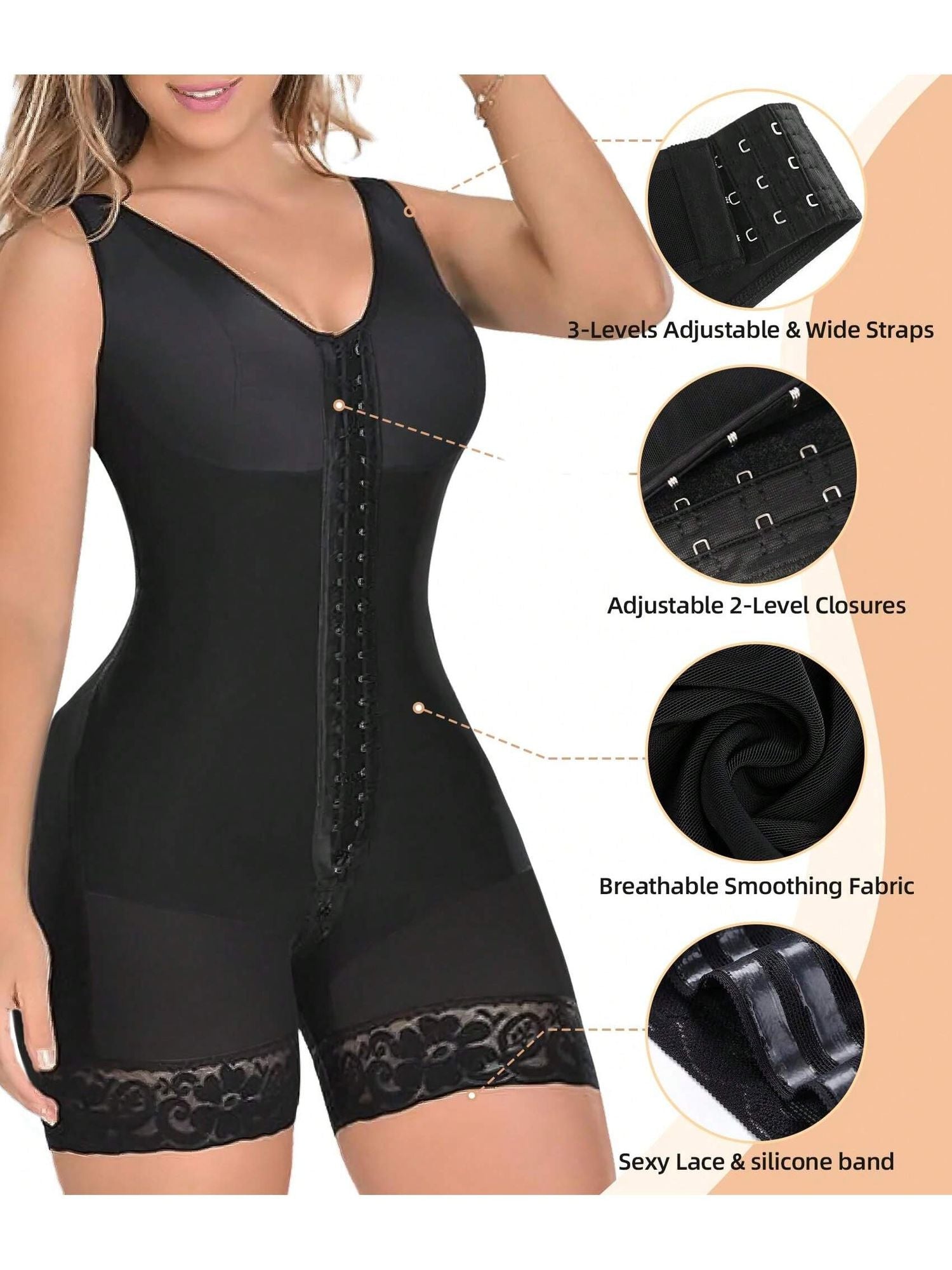 Fajas Colombianas Shapewear for Women Tummy Control Post Surgery Full Body Shaper Butt Lifter with Zipper Crotch,corset tops,fajas colombianas moldead