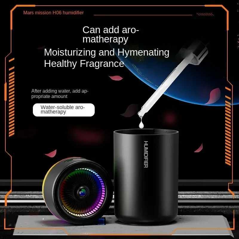 280ML Car Air Humidifier With Colorf Lights Ara Diffuser Essential Oils For He Bedro Off Silent trasonic Mist C251204