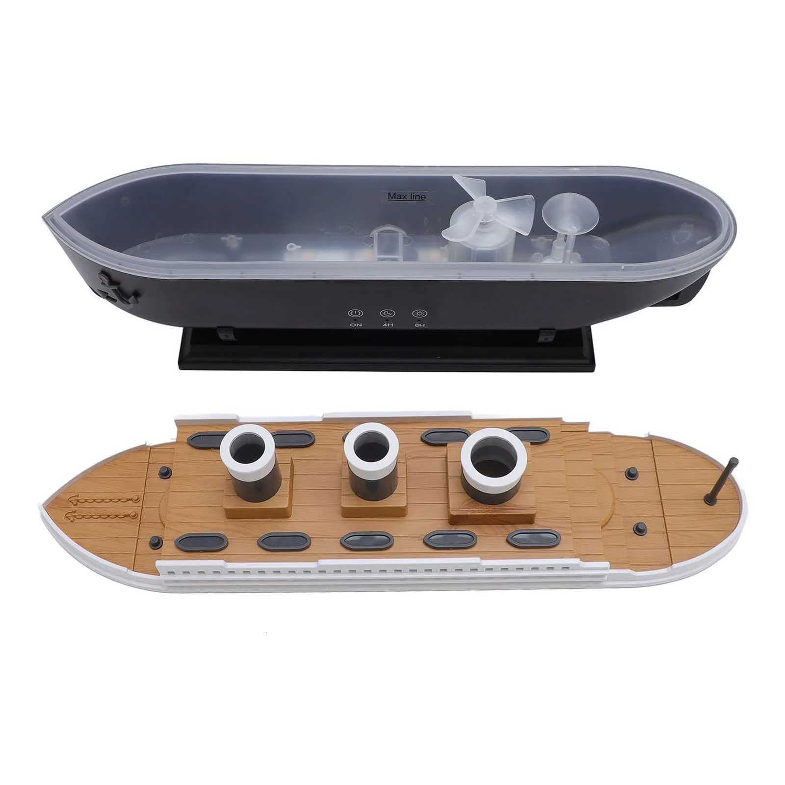 HOTAratherapy Diffuser 250ml Retro Ship Essential Oil Diffuser Desktop Humidifier with Remote Control for Bedro Off C251204