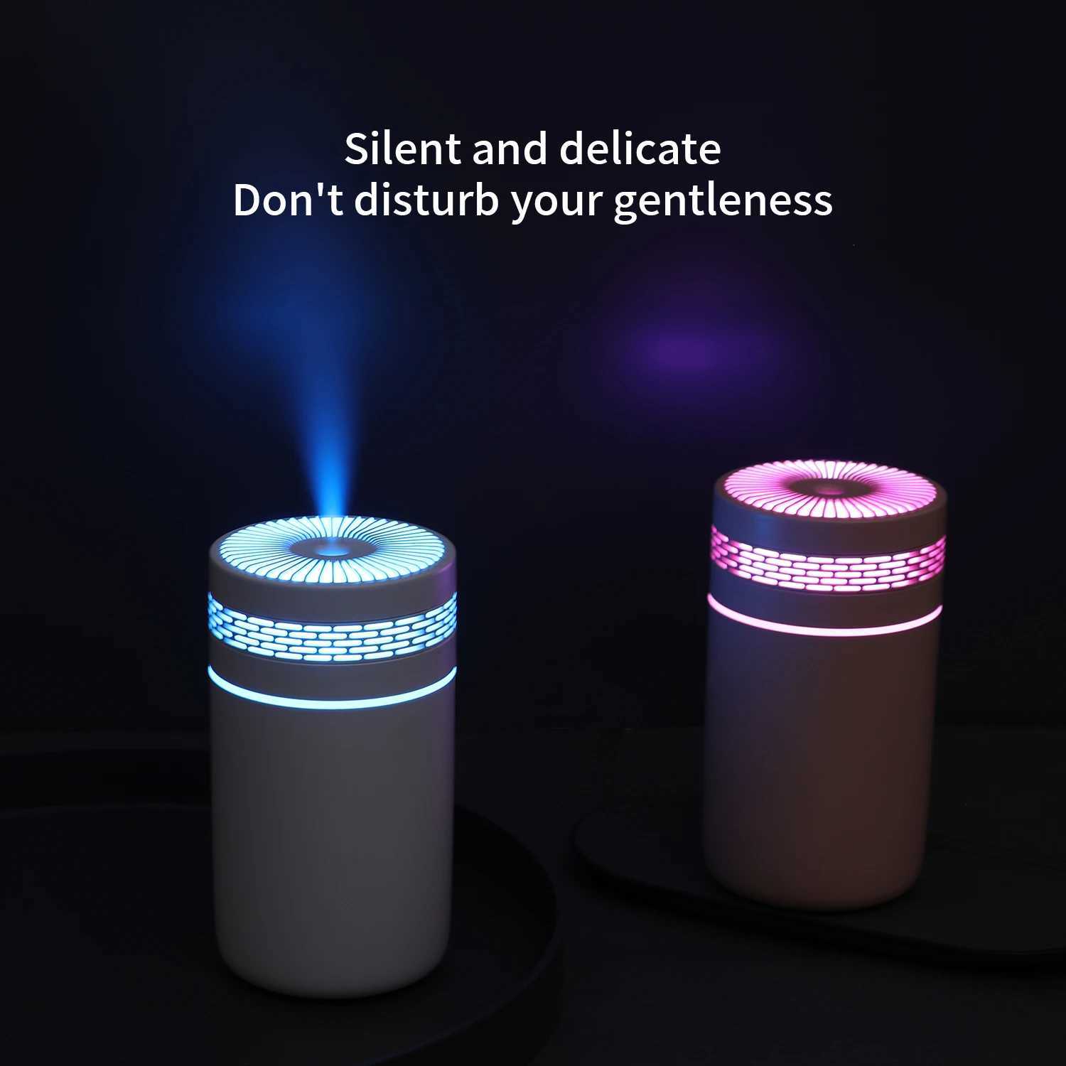 Car Air Humidifier Portable Mini Spray humidifier with LED light USB-powered Aratherapy oil diffuser for bedro and travel C251204