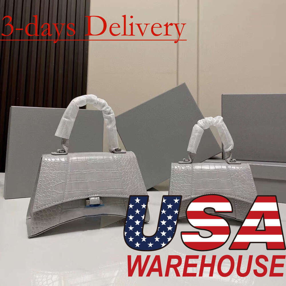 Local US warehouse designer women city crocodile crossbody shoulder black mini tote alligator luxury purses gold letters handbag top handle saddle makeup bag b6