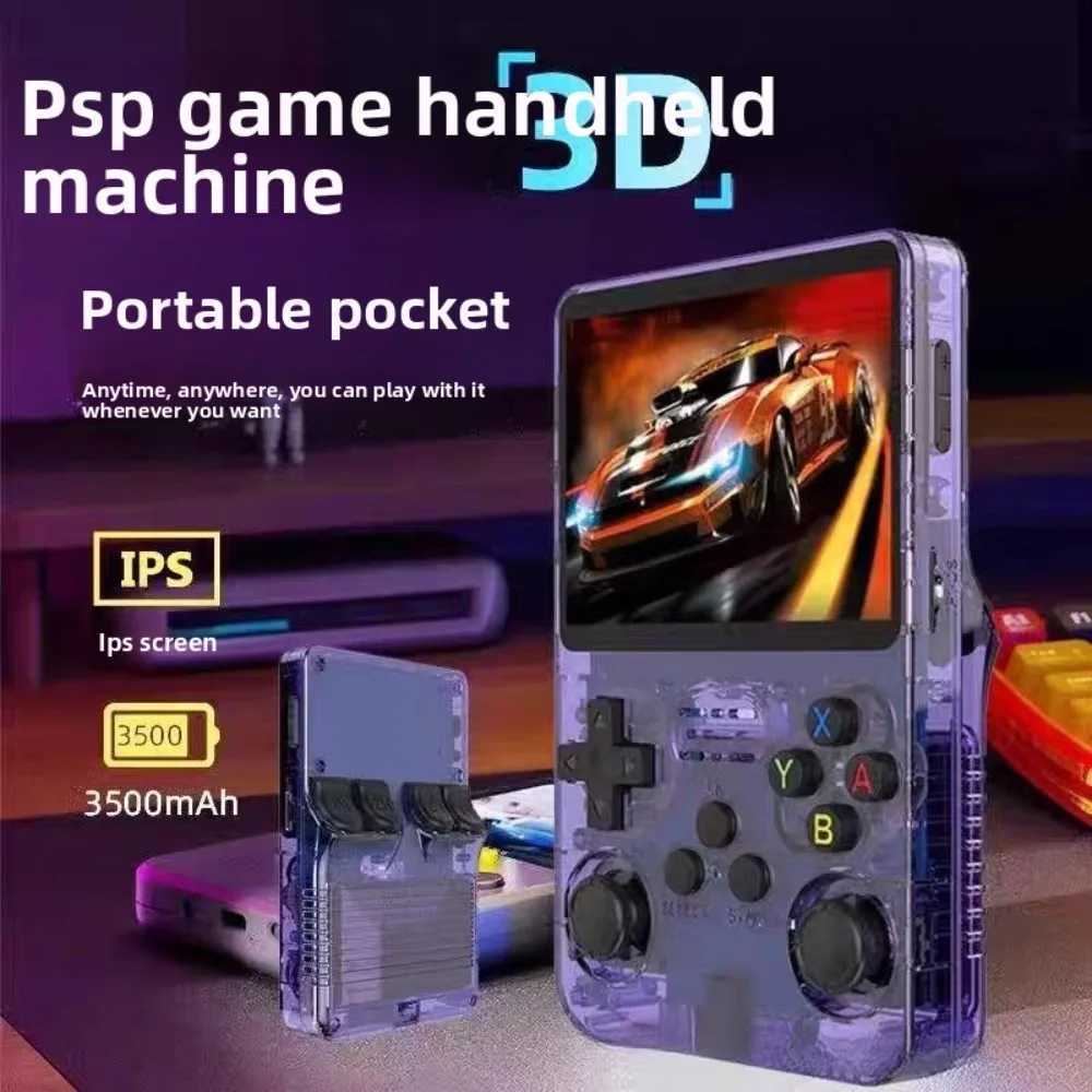 R36S open source system 64G/128G classic memory handheld game console 35-inch IPS color sn nostaic GBA arcade emator H251204