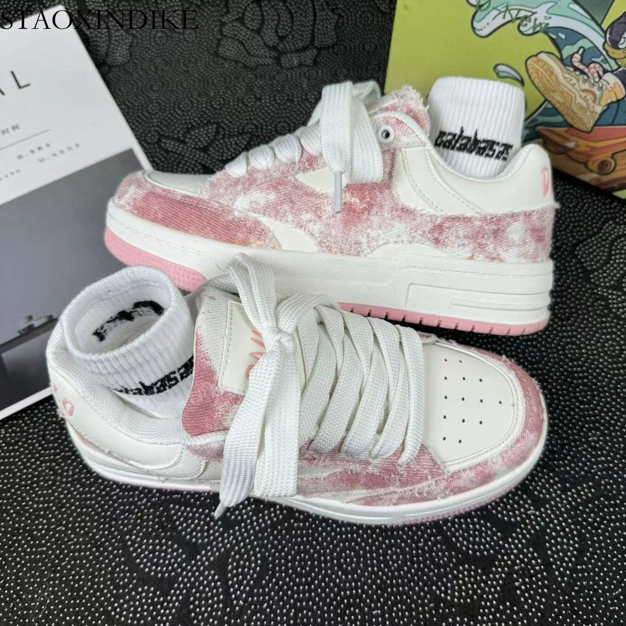 INS National Trend Casual White Sneakers Niche Original Unisex New Style Board Shoes Couple Campus Student Versatile Sports Shoes