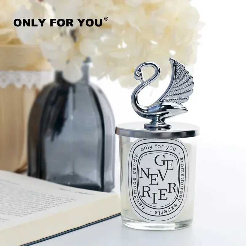 Senior Scented Candle and Deer Horn Swan Lid Fragrance European Style Romantic Candle Lamp Handmade Soy Wax Christmas Gifts Y251204