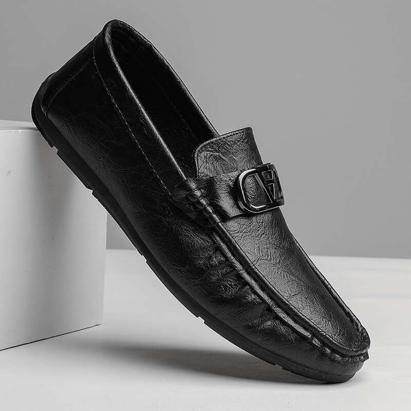 Shoes Designer New Men's Casual Leather Fashion Versatile Business Loafers Slip-On Breathable Soft Sole Shoes