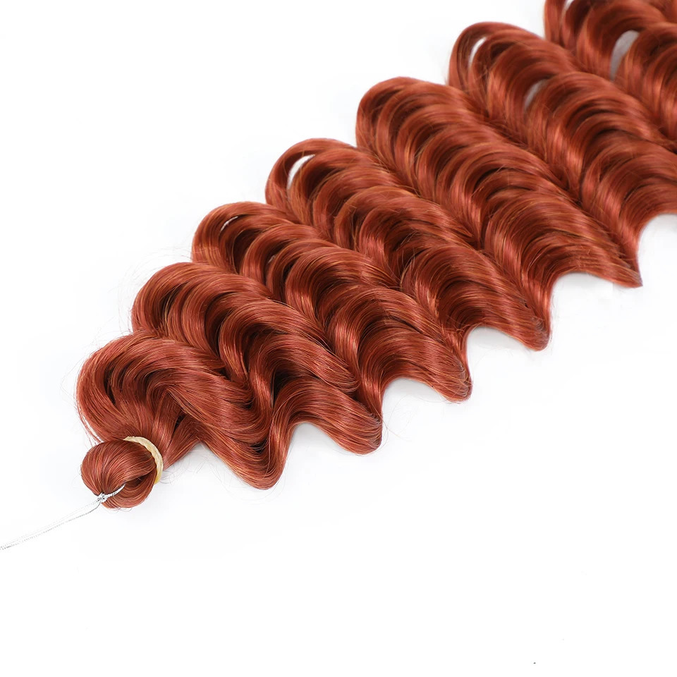 Burgundy Deep Wavy Twist Braiding Hair Extensions For Women 24Inch Synthetic African Curls Water Wave Crochet Braids Ombre Brown 251129