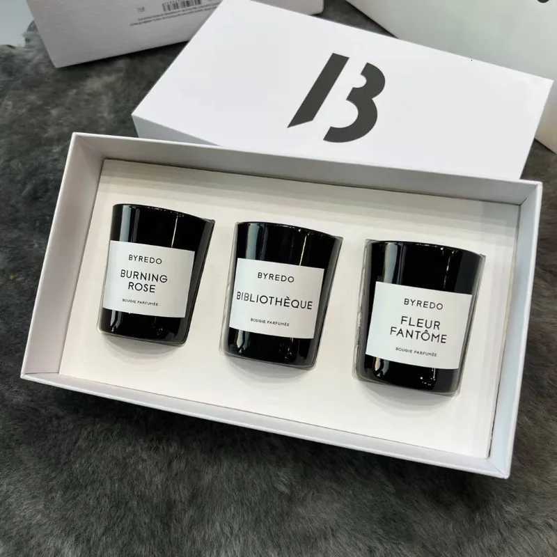 Aromatherapy Candle 70g 3pcs Set Gift Bohemia Cotton Poplin Tree House Burning Rose Scented Candle Home Fragrance Decoration Y251204