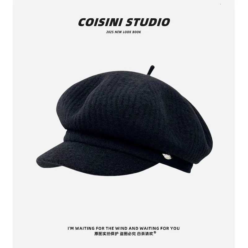 New Retro New Years Atmosphere Red Wool Berets for Women Autumn and Winter Travel Casual Versatile Elegant Painter HatsXJ251204 - view 3