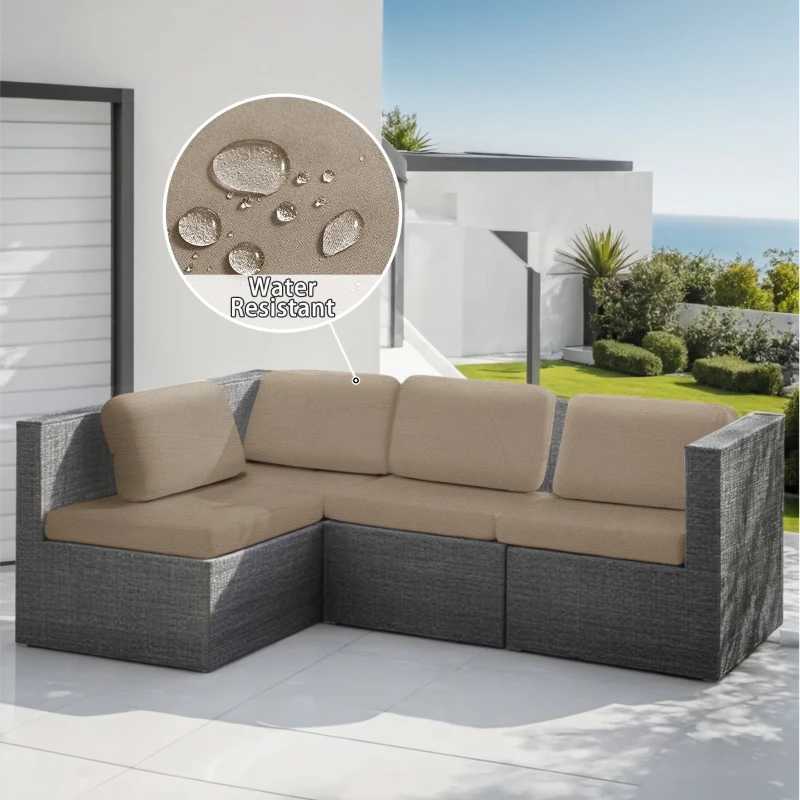 Waterproof Stretch Sofa Covers Outdoor Cushion Slipcovers Elastic Patio Furniture Protector Living Room Sectional Sofa Sets M251204 - view 3