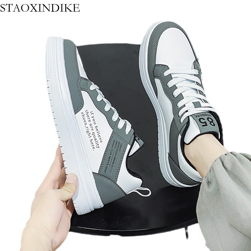 Winter Men's Shoes 2025 New Trendy Junior High School Student Sports Casual White Height-Increasing Sneakers Putian Versatile Trendy Shoes