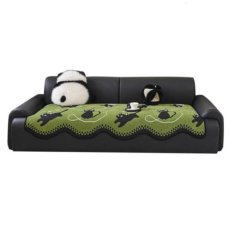 Anti-slip Sofa Cover with Thick Padding Chic Couch Cover for L-shape Pet-proof Sofa Slipcover Included M251204 - view 6