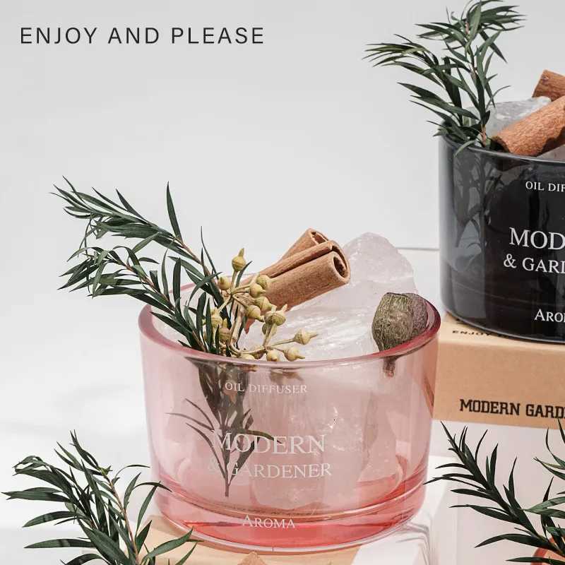 Household Fireless Crystal Aromatherapy Ornament Set with Essential Oil Diffuser Stones - Jasmine Scent for Bedroom Living Room Y251204