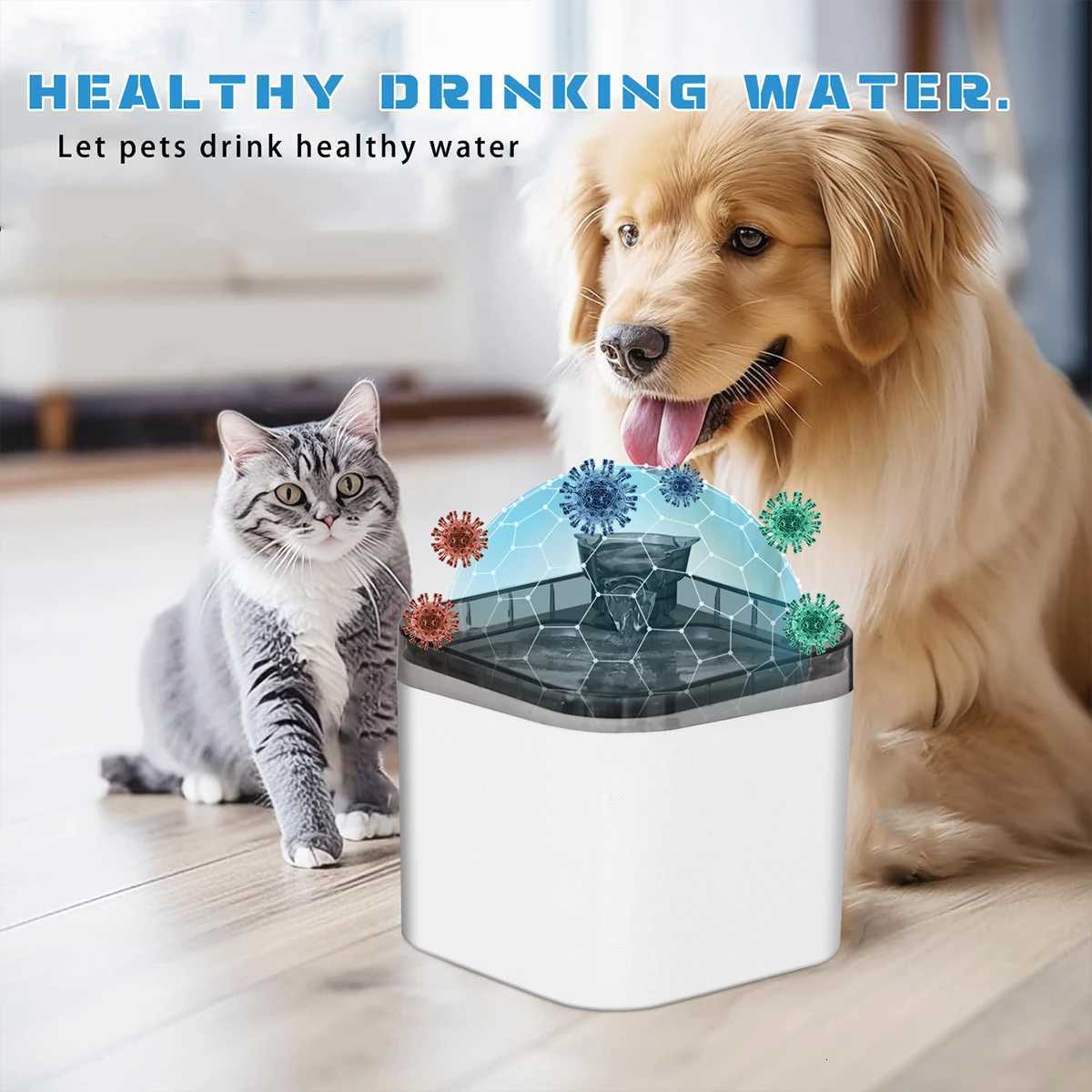 Cat Water Fountain Pet Water Dispenser for Cats Dogs Inside FiltersUltra-Quiet Pump 22L/74oz Dog Cat Dringing Fountain M251204