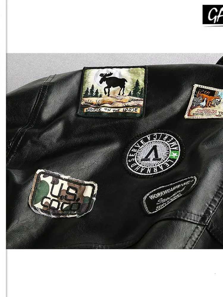 Leather Jacket Men Autumn Fleece Motorcycle PU Leahter Jacket Male Turndown Collar Casual Windbreaker Ropa De Hombre Coat 3XLT251204