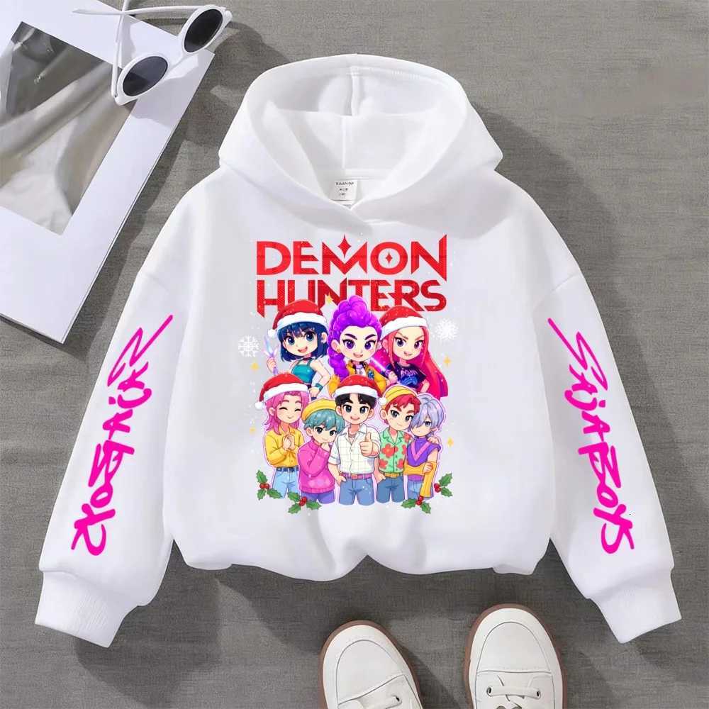 Hot Childrens Christmas Hoodies KPop Demon Hunters Tops Boy Girls Coat Casual Toddle Sweatshirr Child 3-12 Year Spring Autumn entry luxW251204