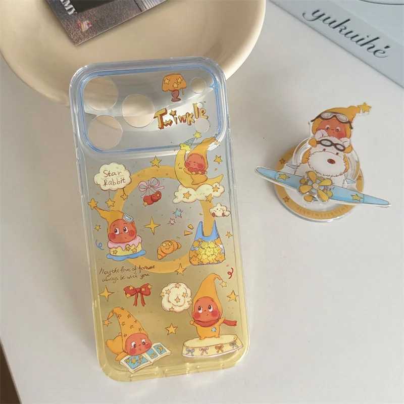 Kawaii Cartoon Star Magnetic Phone Case For iPhone 17 16 Pro 14 15 Pro Max 17 Cover with Stand For Cases Shockproof Fund H251203