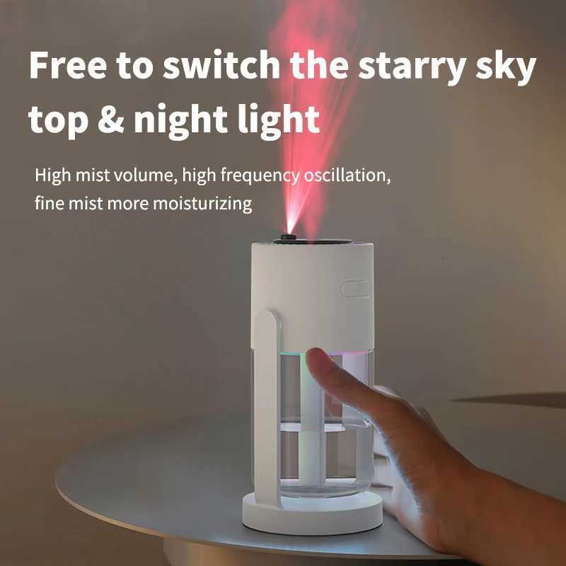 Starry Sky Projection Humidifier Mini Rotating Car Air Humidifier with LED Light USB Electric Ara Diffuser for Bedroo C251204