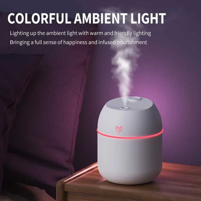 Portable USB trasonic Air Mini Humidifier Essential Oil Diffuser Car Purifier Ara Anion Mist Maker with LED Lamp Lighting C251204