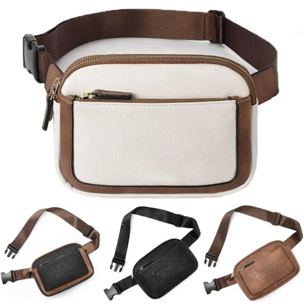 Korean Style Womens Fanny Pack Adjustable Strap PU Leather Women Waist Bag Clutch Bag Card Pocket Women Belt Bag OutdoorT251204