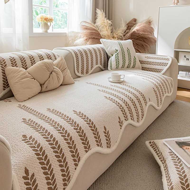 Chenille Bohemian Warm Plush Non-slip Towel INS Couch Cover Decore Home L-shaped Sofa Cushion Four Season Universal Sofa Cover M251204 - view 4