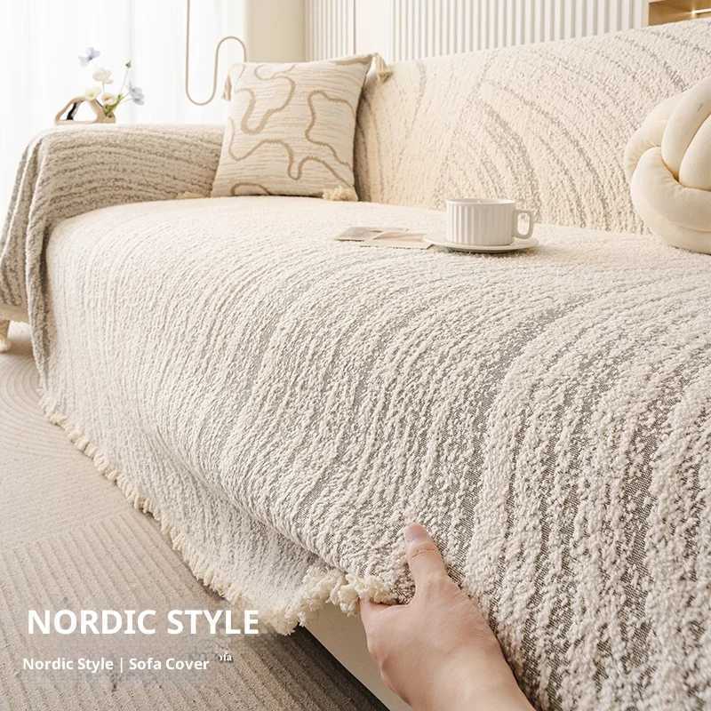Premium Chenille Sofa Cover Scratch Resistant Elegant Stitch Design for 2 3 4 Seater Living Room Couch M251204 - view 3