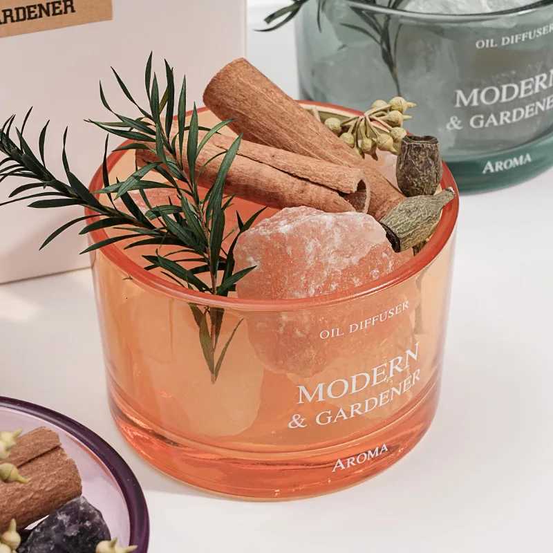 Household Fireless Crystal Aromatherapy Ornament Set with Essential Oil Diffuser Stones - Jasmine Scent for Bedroom Living Room Y251204