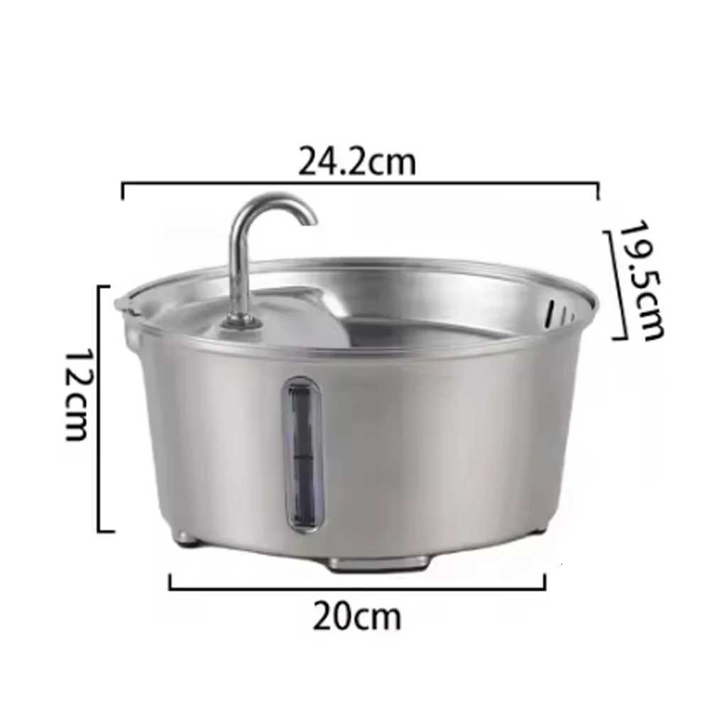 26L/879oz Stainless Steel Cat Water Fountain Automatic Cat Drinker Drinking Fountain For Cats Dogs Pet Water Dispenser M251204
