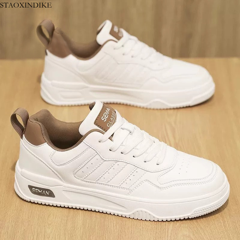 Men's Shoes Autumn New Breathable Versatile White Casual Sneakers Student Thick-Soled Sports Shoes Casual White Shoes Trendy Shoes
