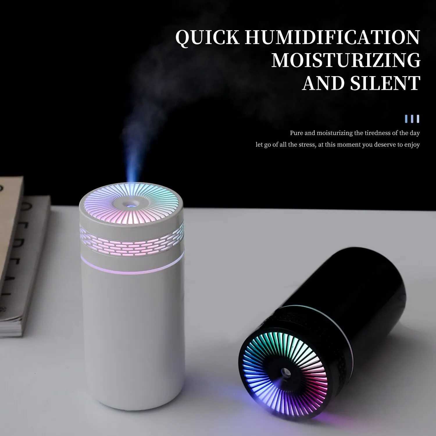 250ML Car Air Humidifier Portable Mini Spray Mist Humidifier with LED Light USB Powered Essential Oil Difffor Bedro and Travel C251204
