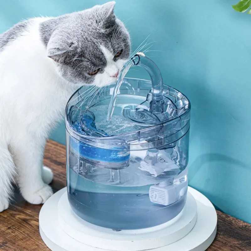 Auto Smart Cat Water Fountain Quiet Tilted Design Energy Efficient Pet Drinker for Fresh Water Circulation M251204