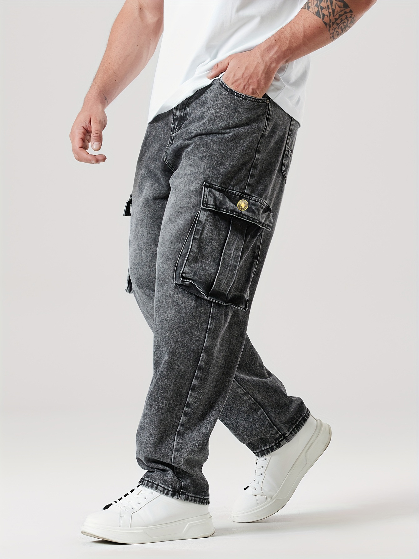 Fashionable, comfortable not tight loose and slimming cotton blended jeans comfortable and not tight cross-border jeans---LT24042107