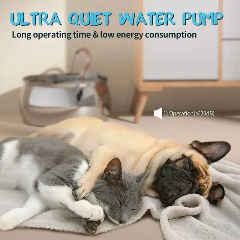 Pet Intelligent Water Dispenser Stainless Steel Fountain Automatic Circulation Cat Water Dispenser Mute Feeder 4L Swan Neck M251204