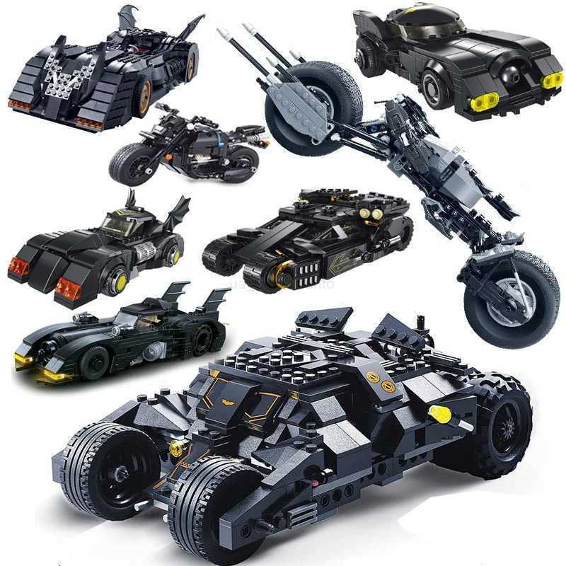 Superhero Night Knight Bat VS Joker Quinn Supercar Action Figure Building Blocks Sets Movie Model Bricks Kids Toys Gifts C251203