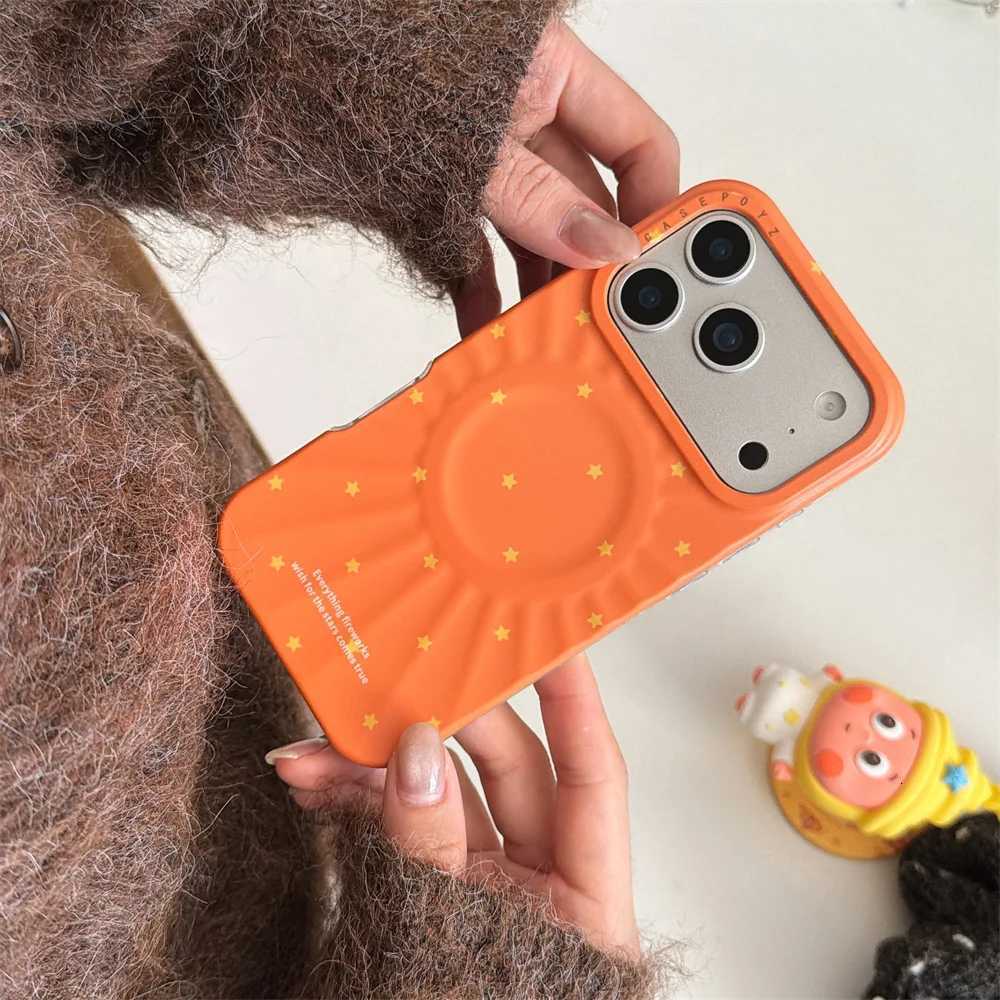 Cute Cartoon Star With Magnetic Stand Phone Case For iPhone 17 Pro Max 16 Pro 14 15 Cases Protective Cover Holder Fundas H251203