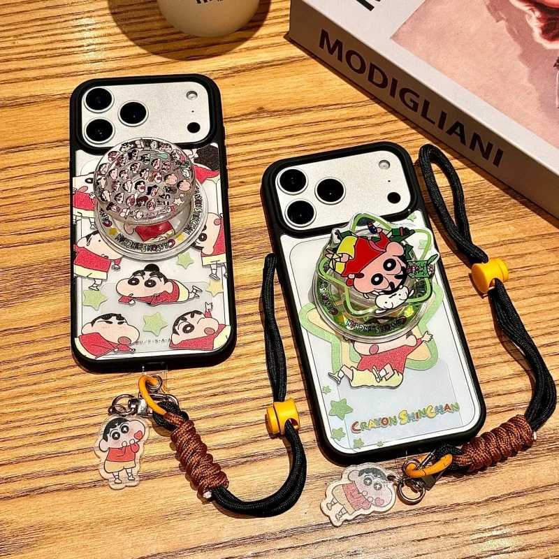 Cute Crayon Shin-chan Phone Case for iPhone 12 13 14 16 17 Pro Max Star SHINCHAN Nohara Shiro Holder Magnetic Cover H251203