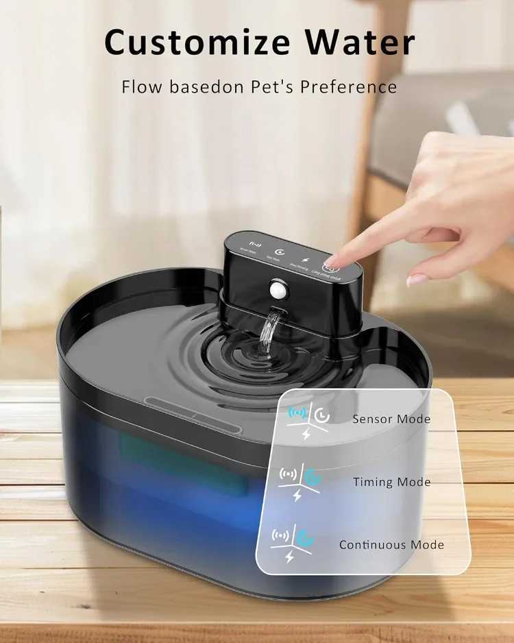 22L Wireless Cat Water Fountain Charging Battery Operated Automatic Pet Drinking Fountain Motion Sensor Dog Water Dispenser M251204