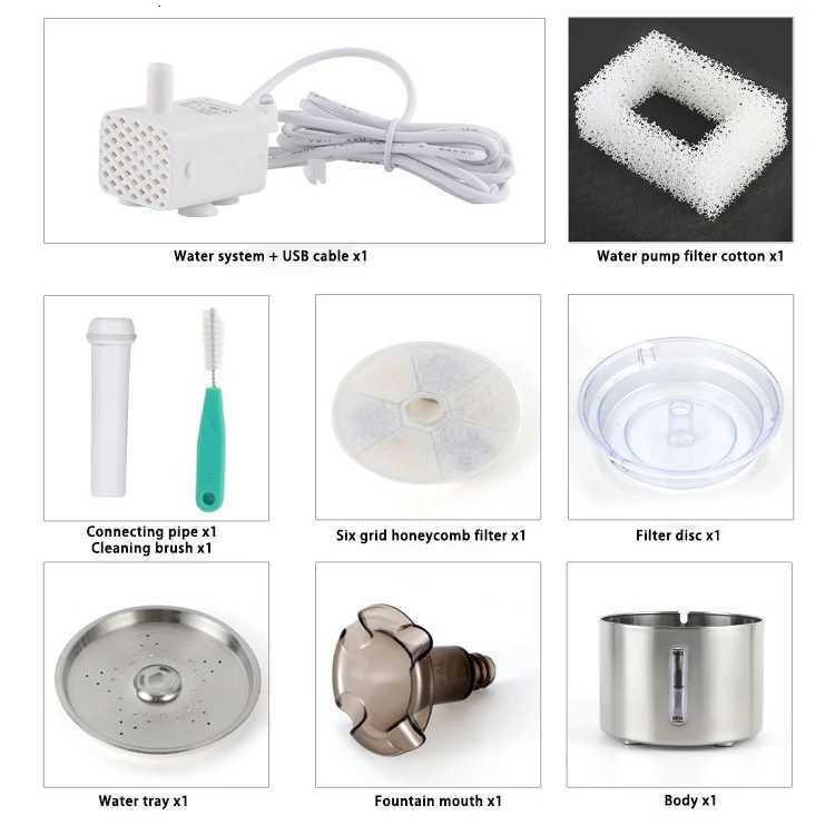 Cat Water Fountain 25L Stainless Steel Pet Water Fountain Dog Water Dispenser Automatic Cat Fountain Dog Bowls Cat Products M251204 - view 5
