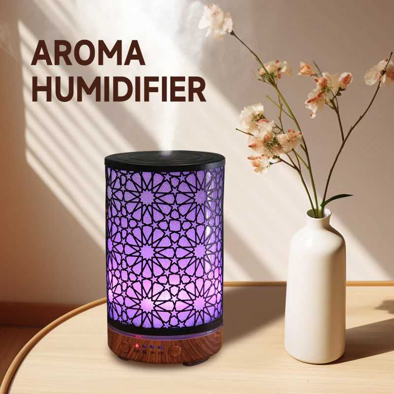 Ara Diffuser 100ML Timing Function Hollow Star trasonic Air Humidifier Bedro Essential Oil Diffuser with LED Night Lights C251204
