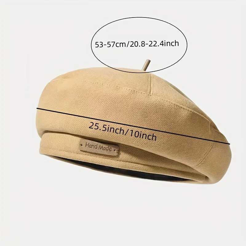 Maillard style French Beret Hats for Women Beige Beret hat Solid Color Cotton Beret Cap for Womens Girls LadyXJ251204 - view 7