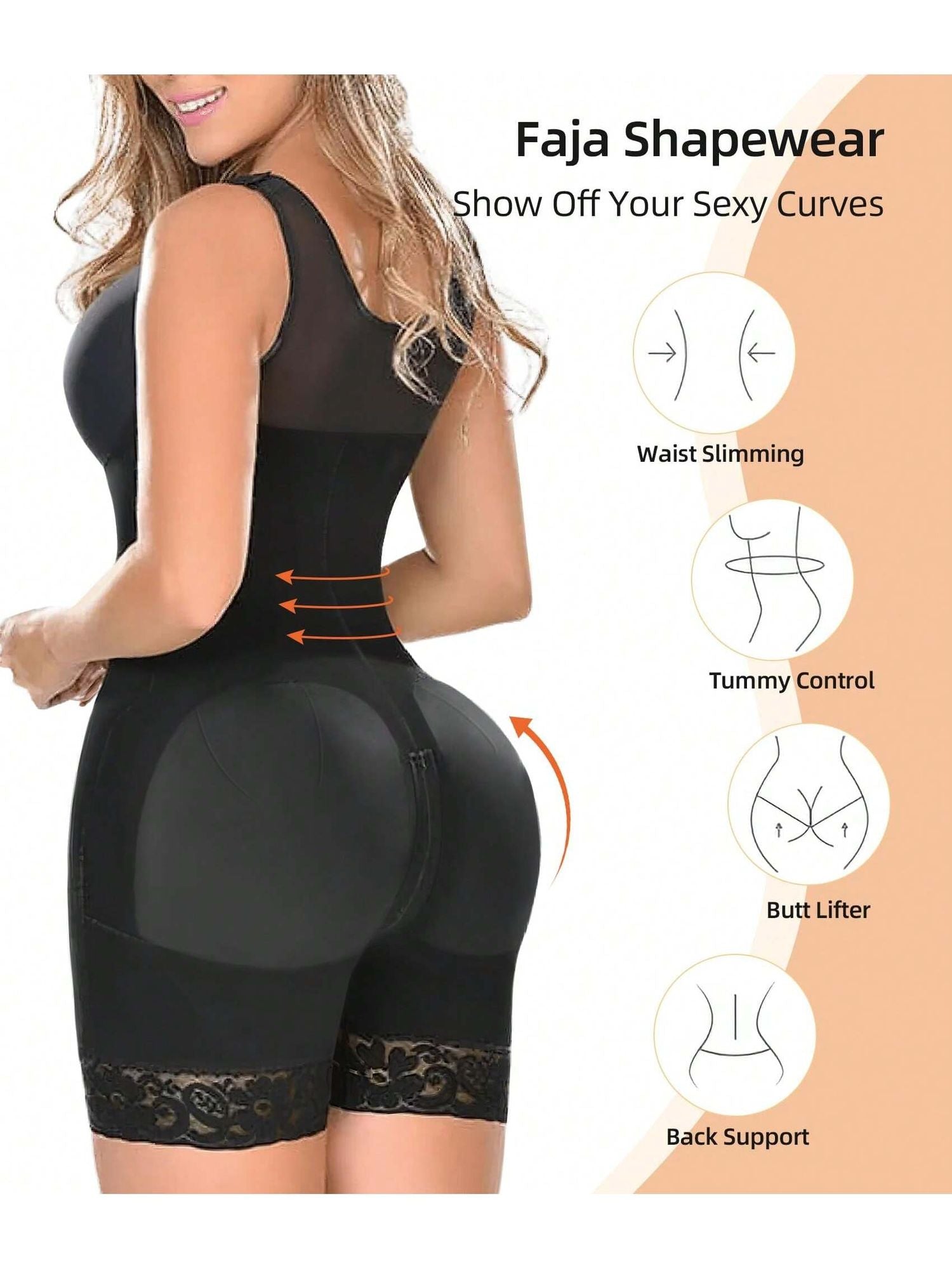 Fajas Colombianas Shapewear for Women Tummy Control Post Surgery Full Body Shaper Butt Lifter with Zipper Crotch,corset tops,fajas colombianas moldead