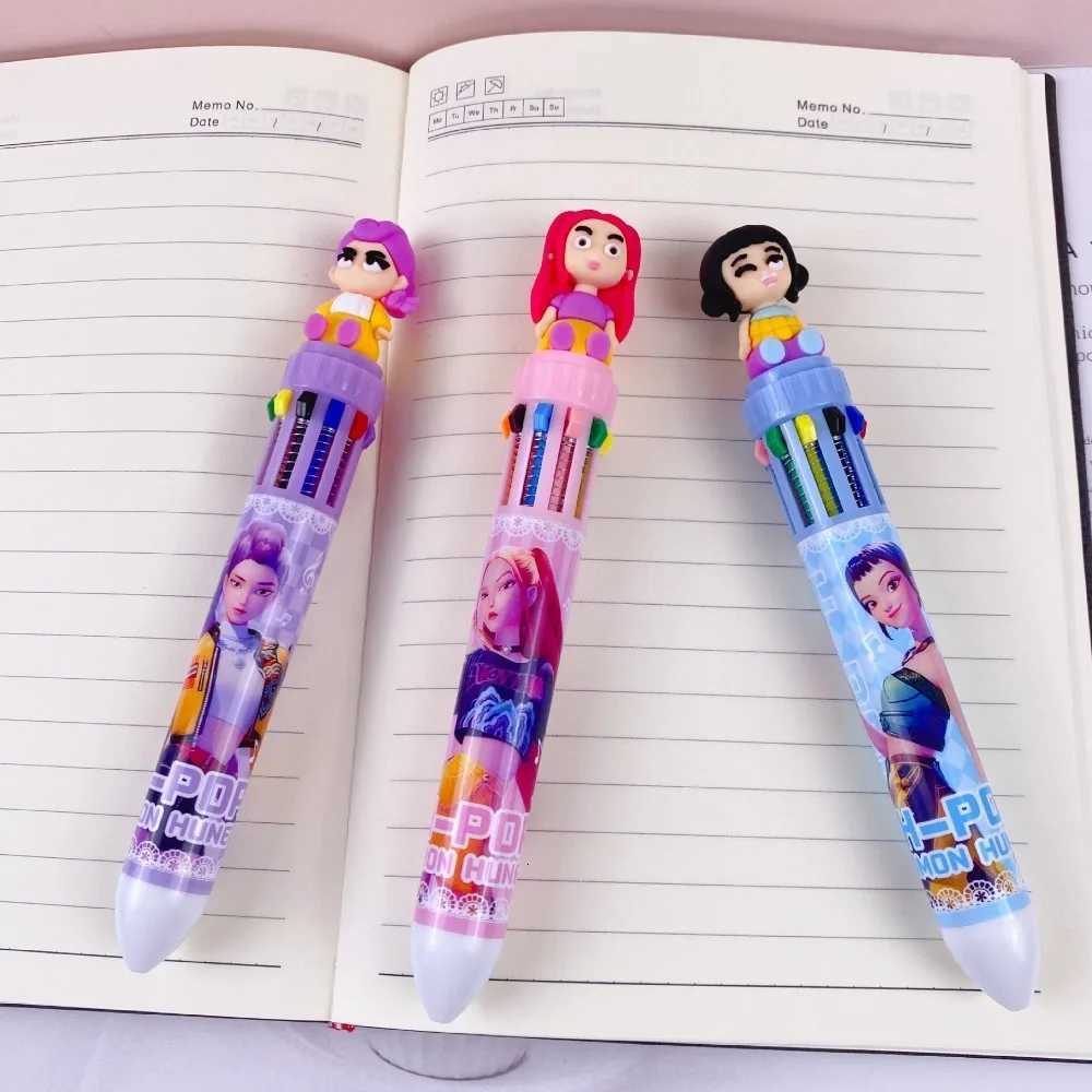 1/3/12PCS 10Colors Kpop Demon Hunters Ballpoint Pens Rumi Zoey Pen for Students Classroom School Supplies Party Favors Giftsn Z251204