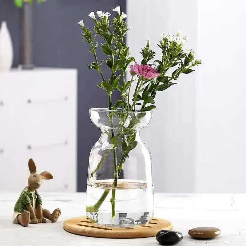 Simple Small Fresh Transparent Small Vase Plating Colorf Soot Amber Single Flower Arrangement Table Decoration H251204